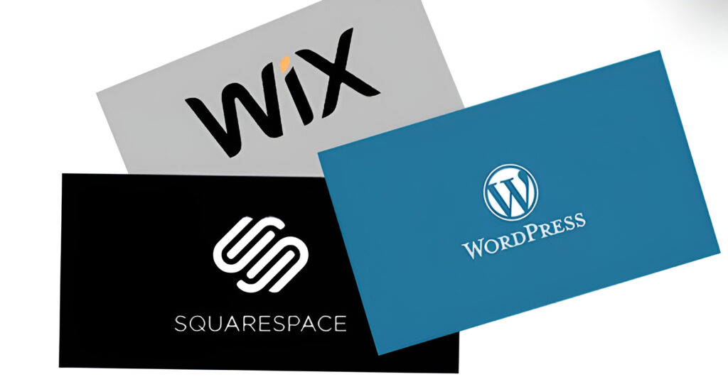 wix squarespace wordpress